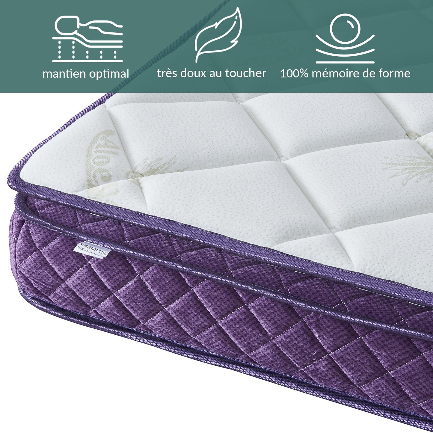 Matelas Régence : Mousse à mémoire de forme