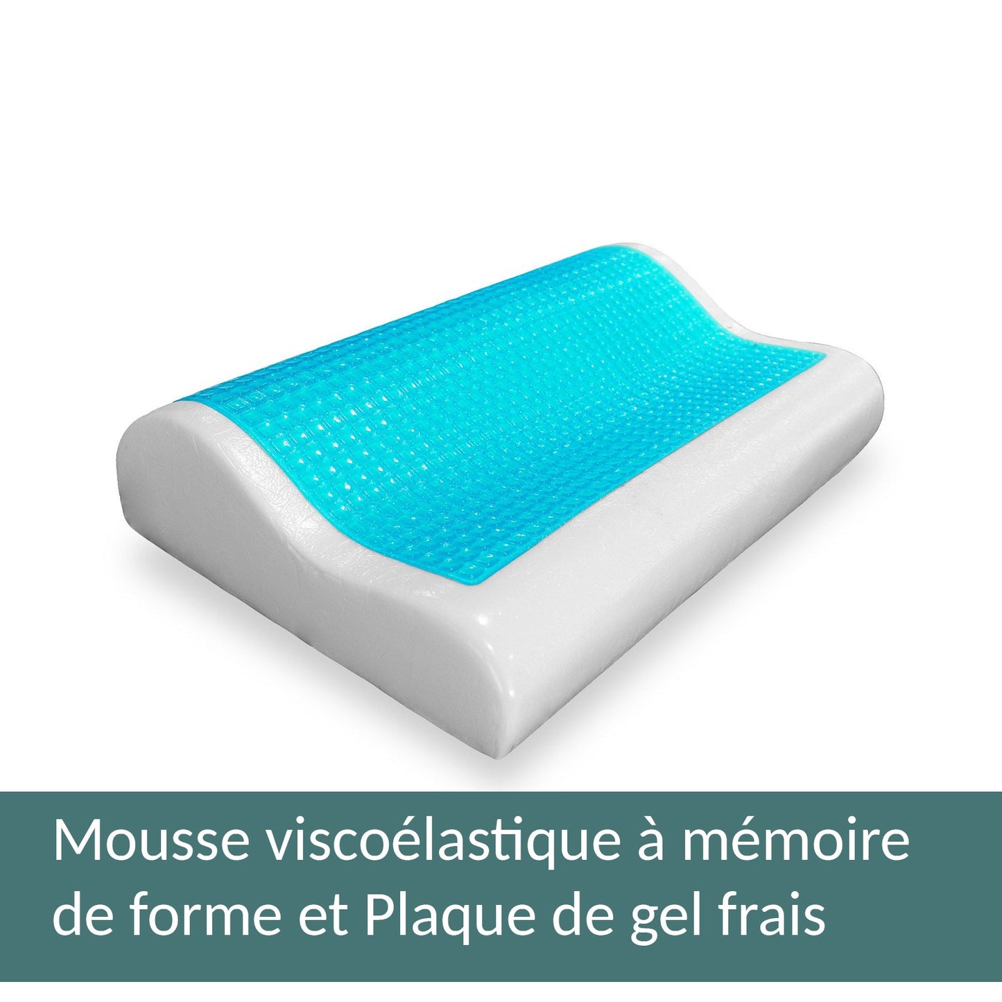 Oreiller Bamboo Fresh : Mémoire de forme et Plaque de gel frais