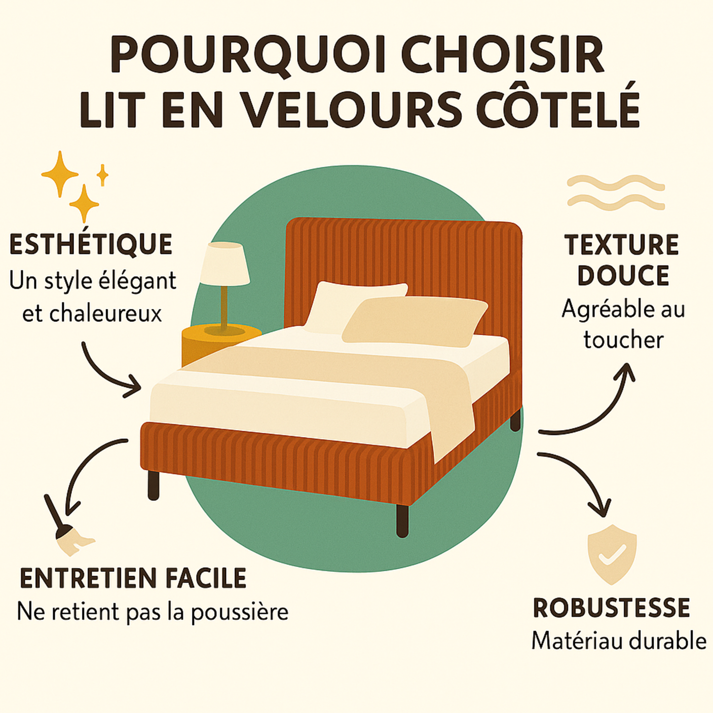 Lit Colisée avec tête de lit | Velours Gris | Robuste et confortable | Montage simple rapide
