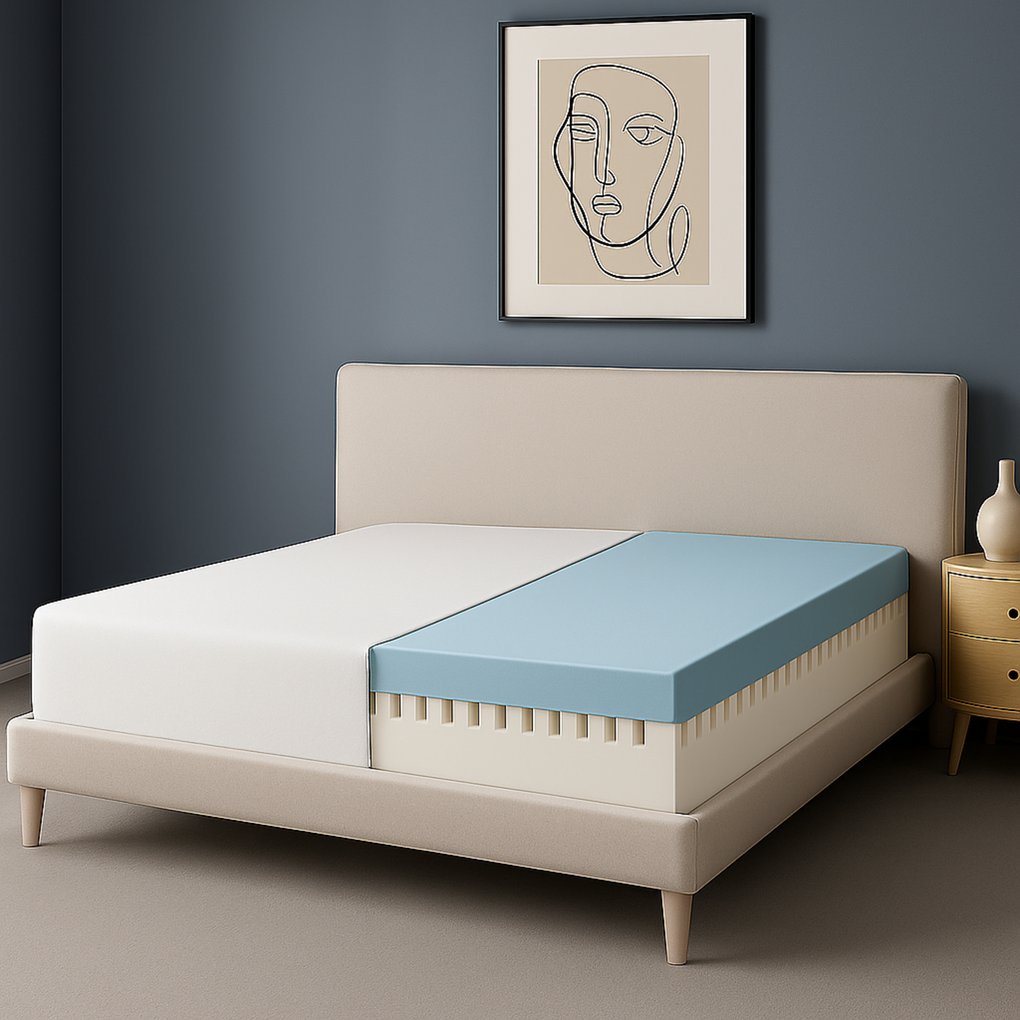 Matelas Universel ICE II : mémoire de forme et zones ergonomiques