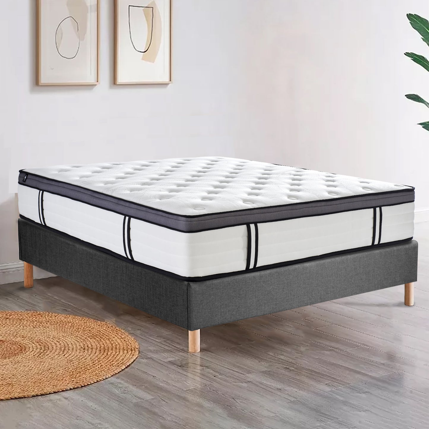 Matelas Grand View : Mousse mémoire de forme, Latex et Ressorts ensachés