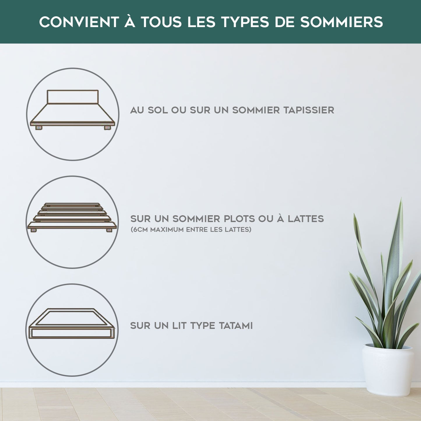 Matelas Grand View : Mousse mémoire de forme, Latex et Ressorts ensachés