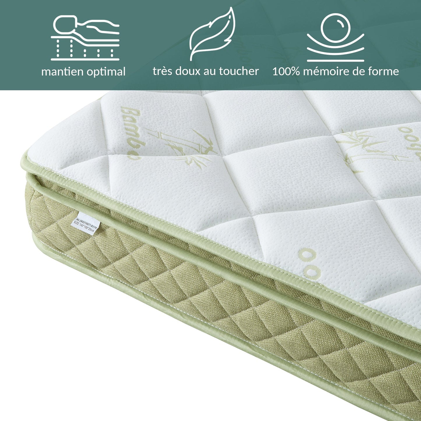 Matelas Majesté : Mousse à mémoire de forme