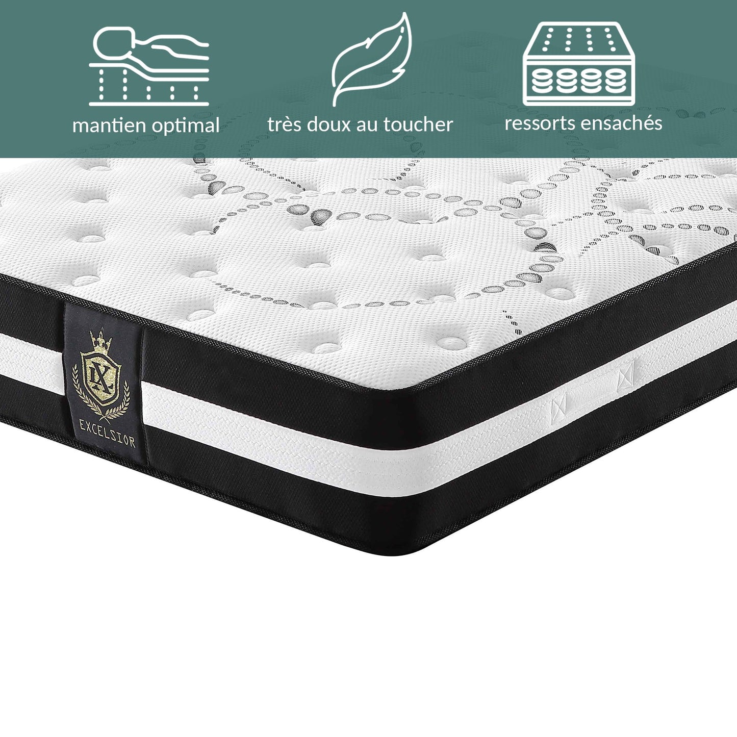 Matelas Majestad : Mémoire de forme, Ressorts ensachés