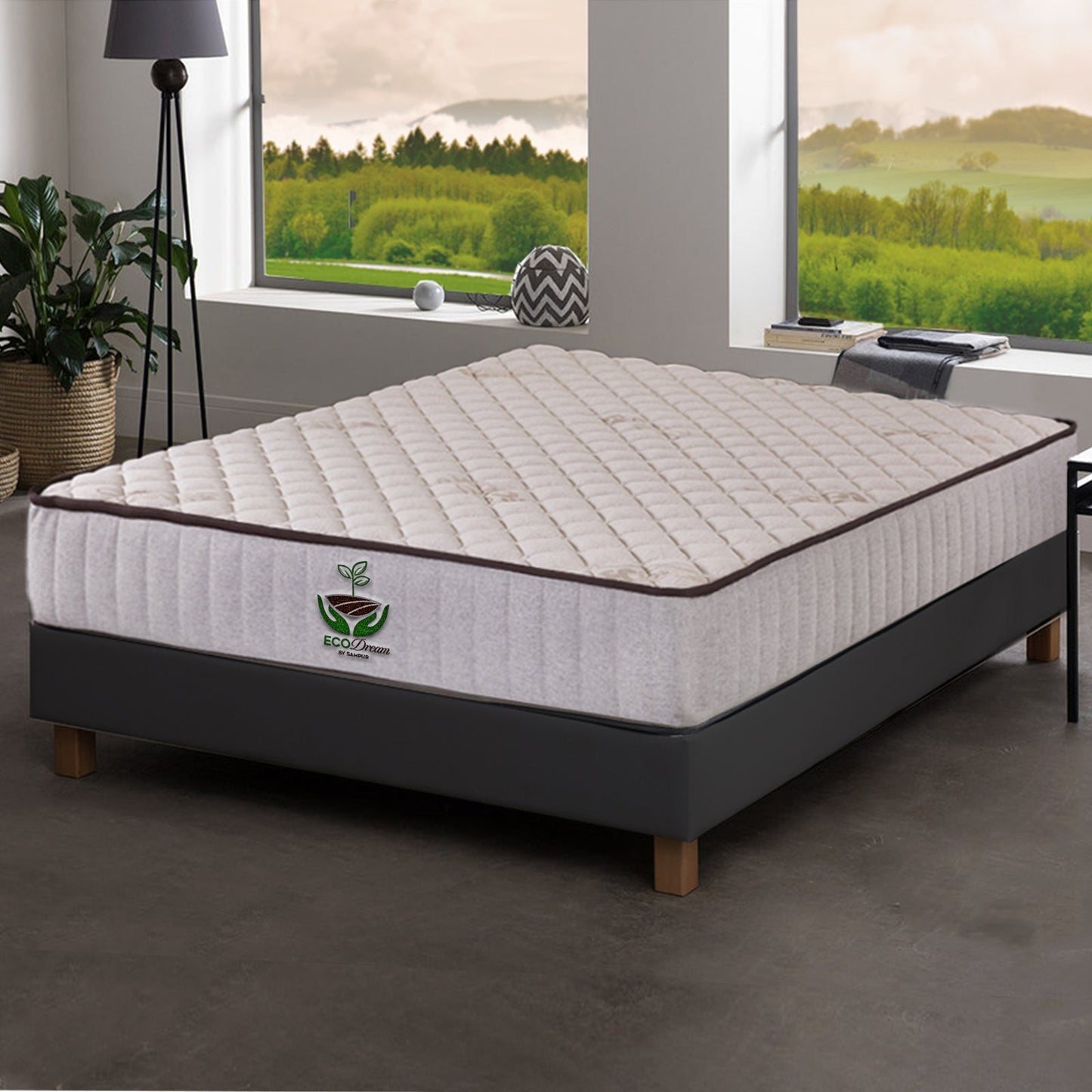 Matelas EcoDream Natura GREEN : coton recyclé