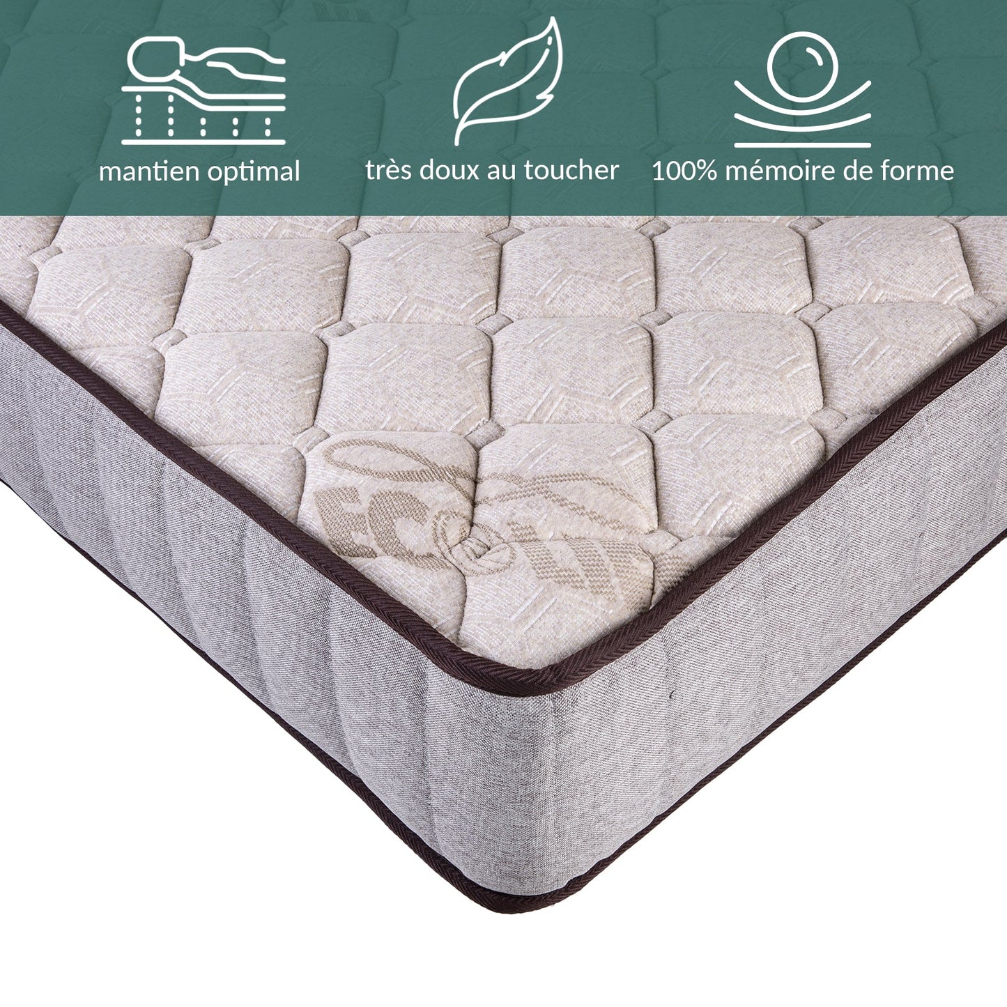 Matelas EcoDream Natura GREEN : coton recyclé