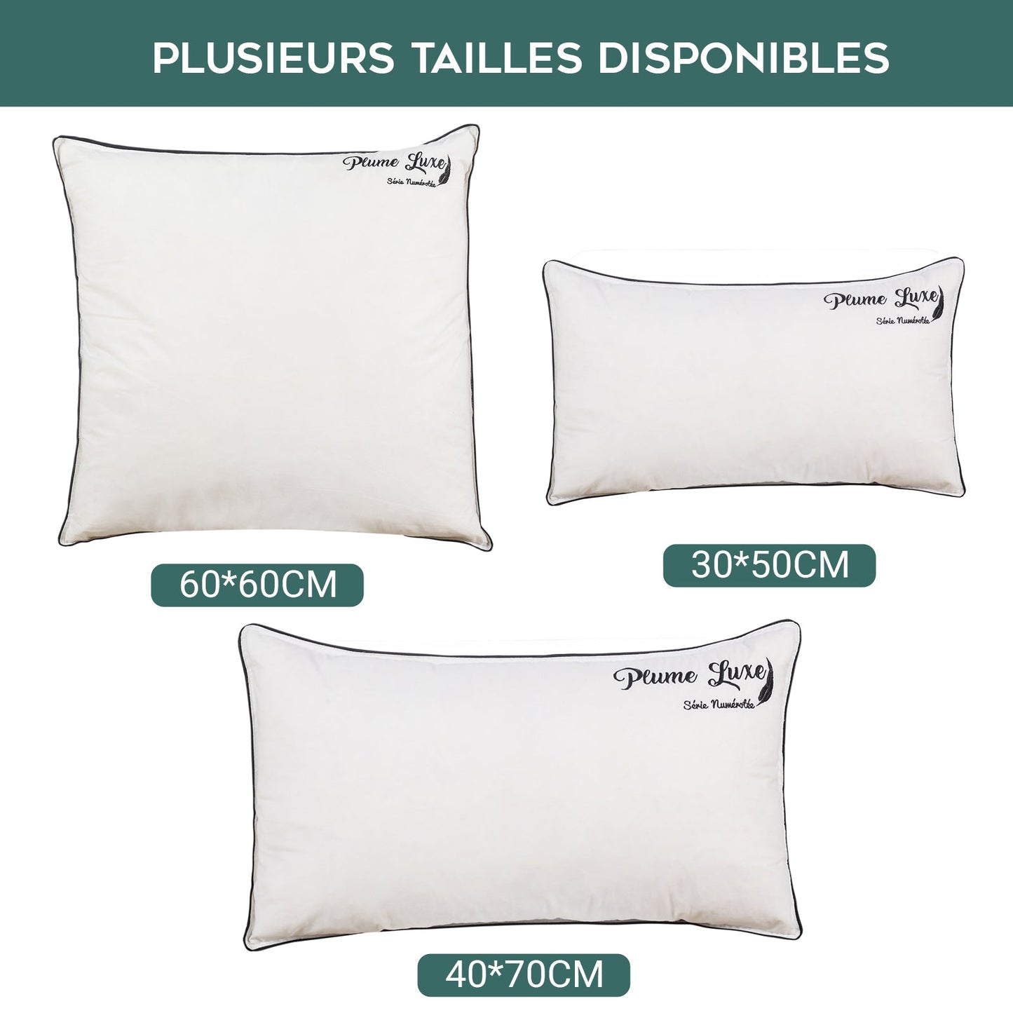 Oreiller Plumes Luxe : Moelleux et 100% plumes de canard