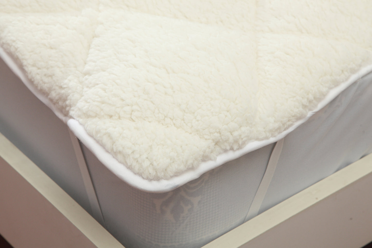 Surmatelas Sherpa Blanc : Double face Eté-Hiver