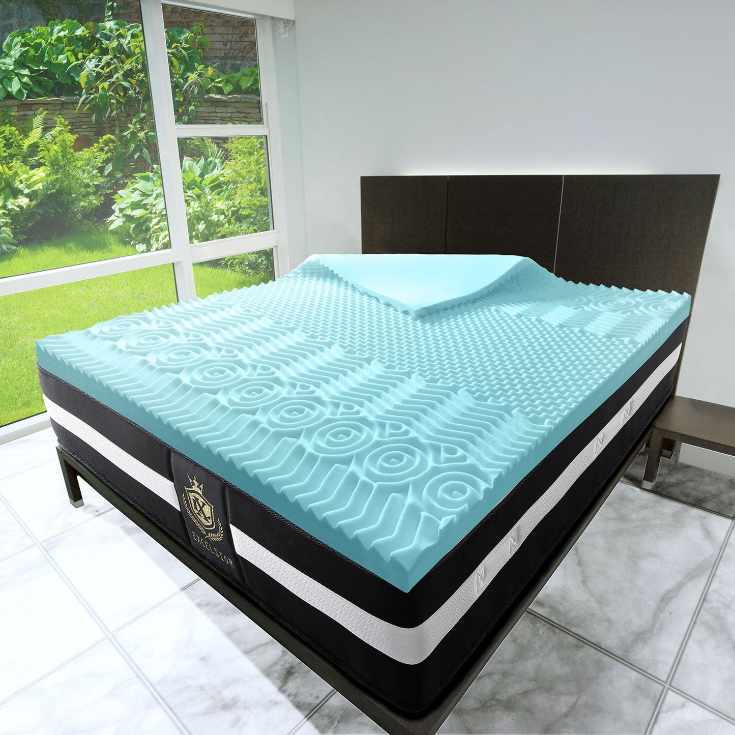 Surmatelas Glace 7 zones : Mémoire de forme et fraicheur