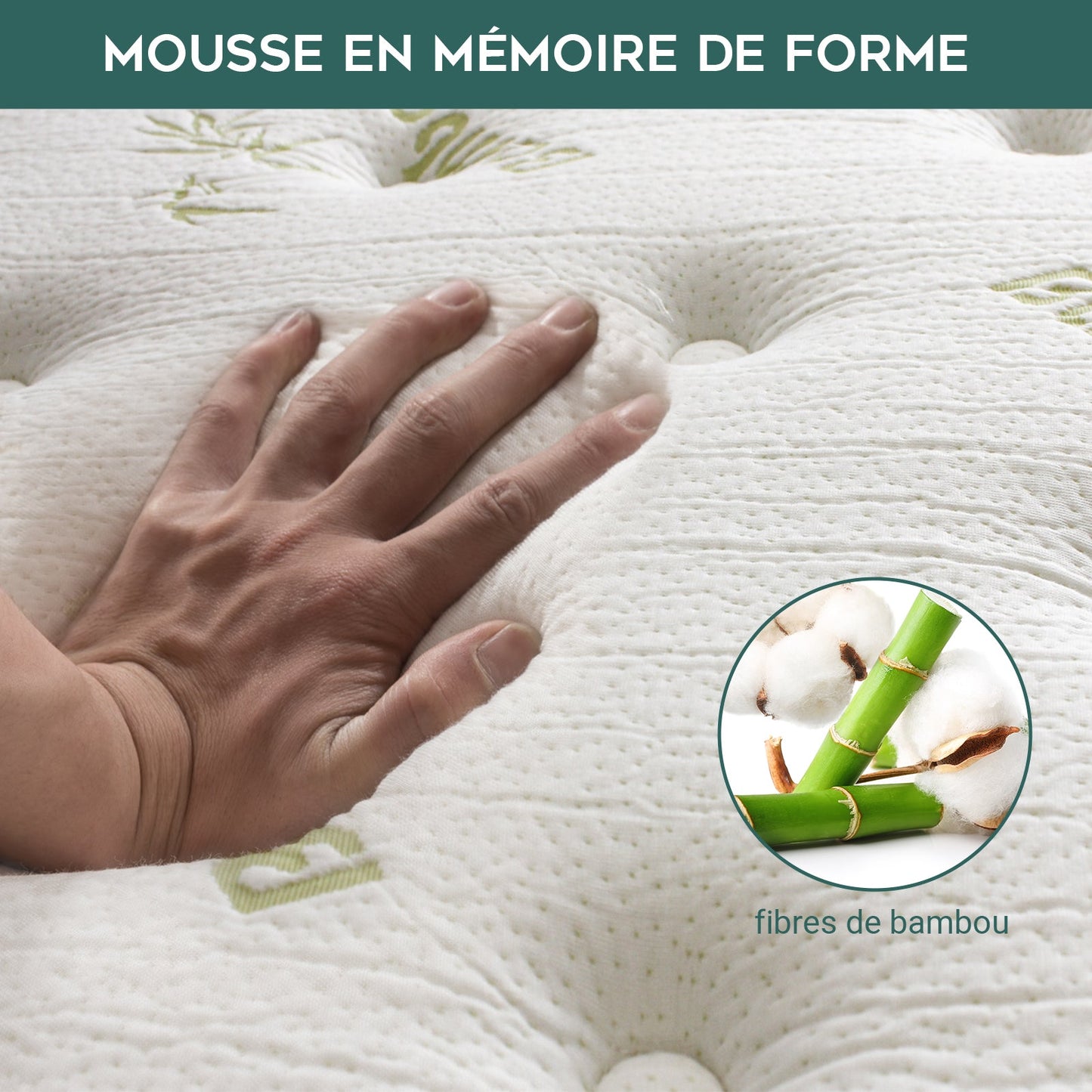 Surmatelas Bamboo ZEN : mémoire de forme