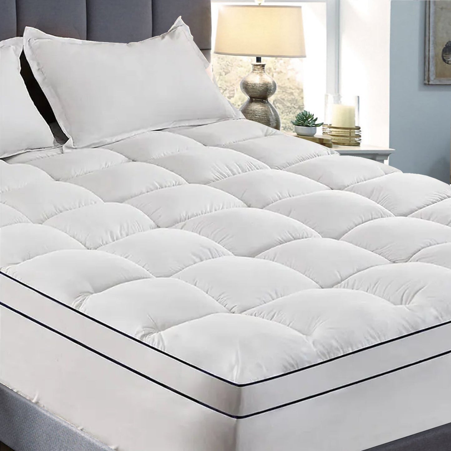 Surmatelas Plumes Luxe : 100% Plumes de canard pour confort inégalé