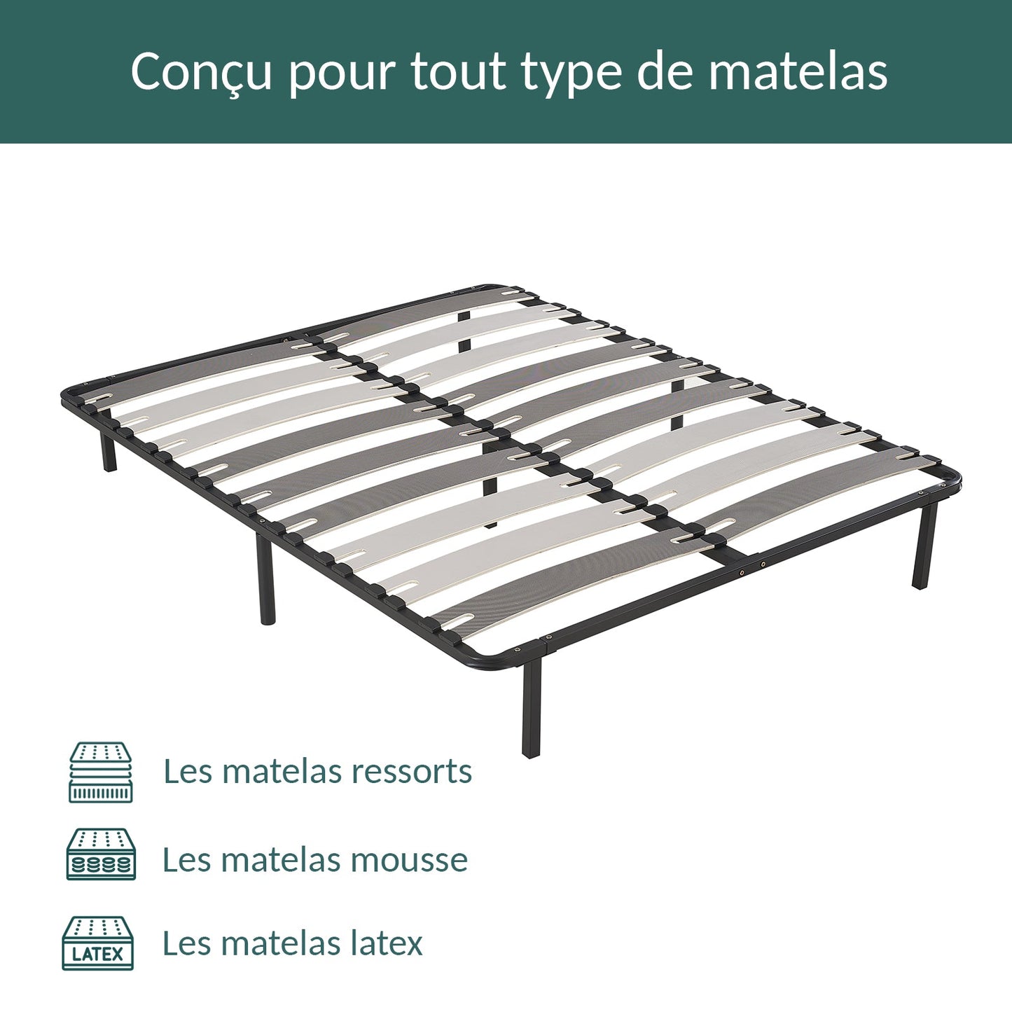 Sommier Robuflex : Confort morphologique avec lattes larges