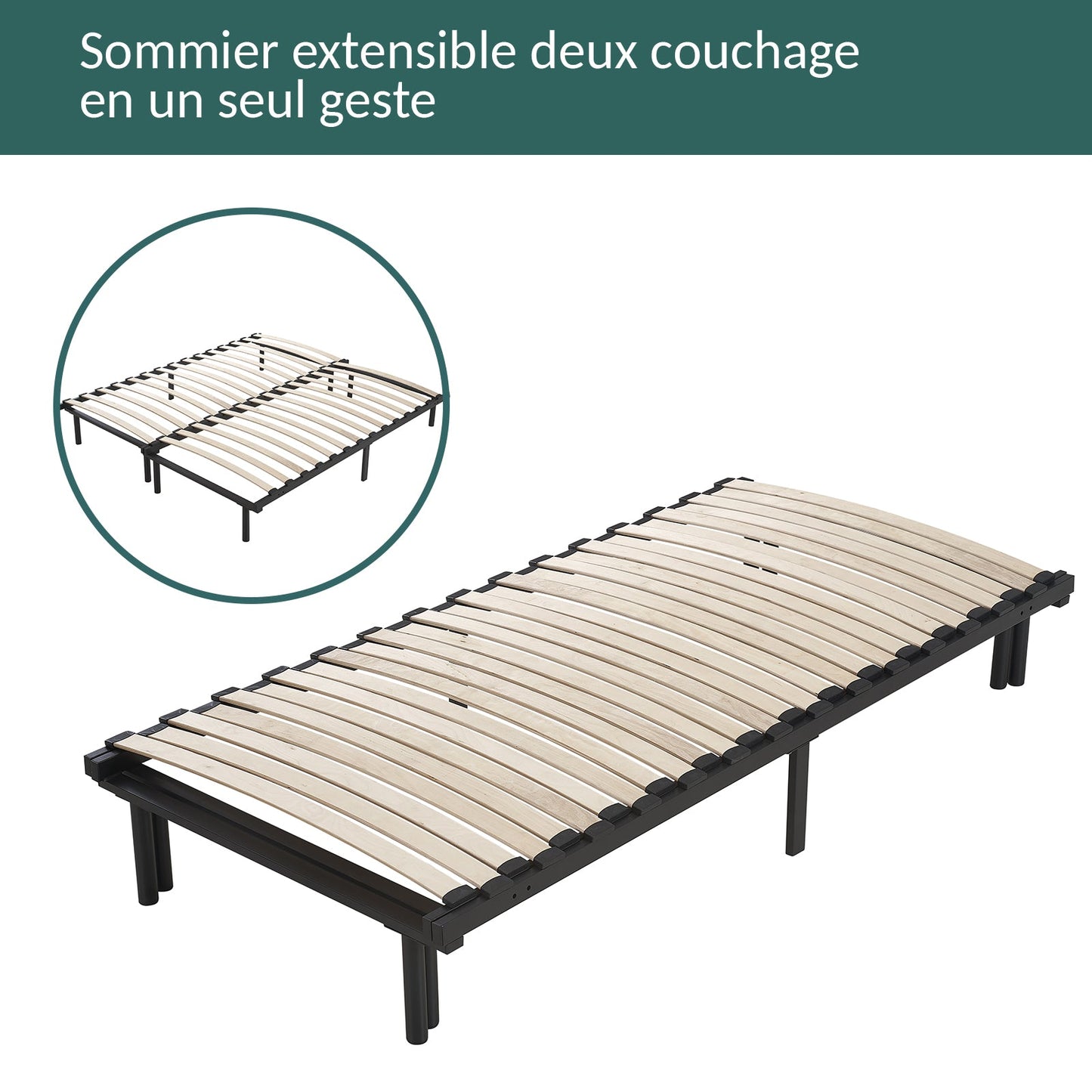 Sommier Extensible : Sommier peigne