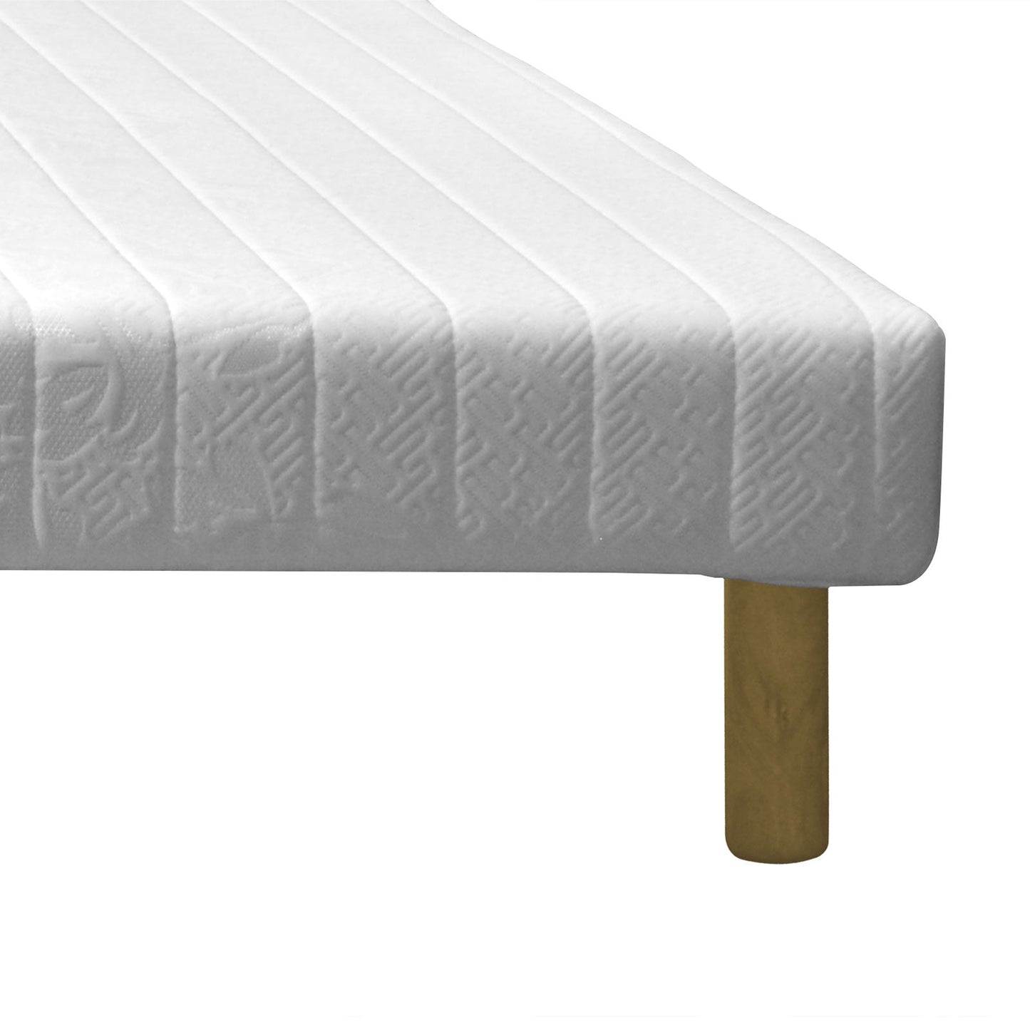 Sommier Confort : Contour tissu et Structure en bois